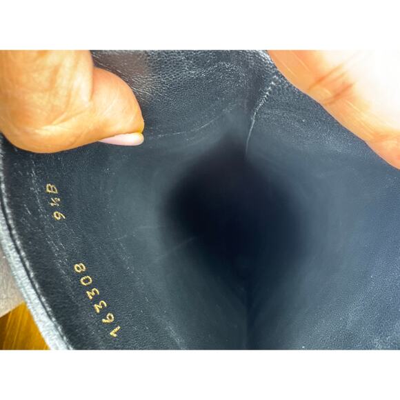 Gucci Black Leather Tall High Heel Platform knee high Boots Designer sz EU 39.5 - Picture 5 of 12